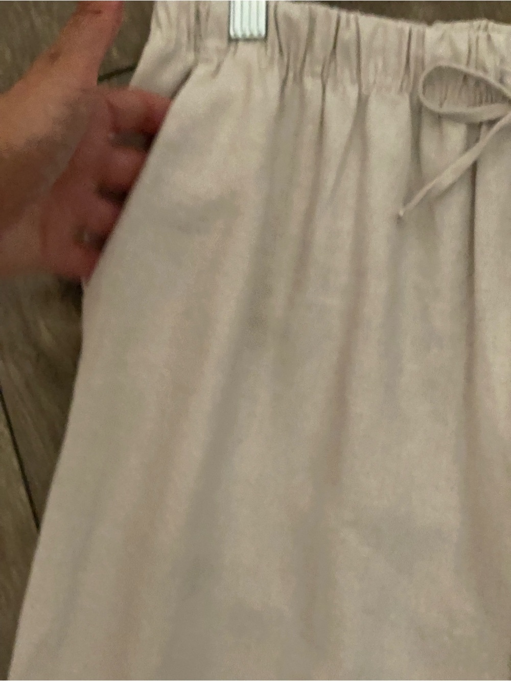 Light Beige Linen Wide Leg Pants - Picture 4 of 4